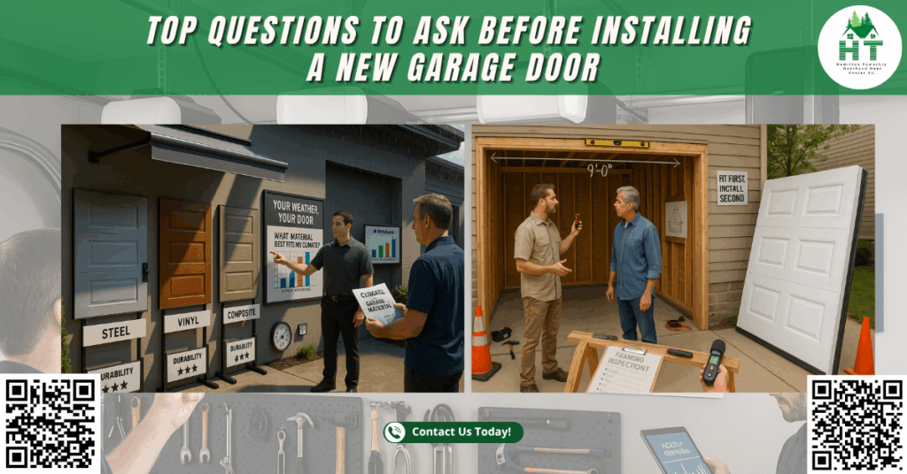 Top Questions To Ask Before Installing A New Garage Door 4 Top Questions to Ask Before Installing a New Garage Door - Hamilton Township Overhead Door Center Co.